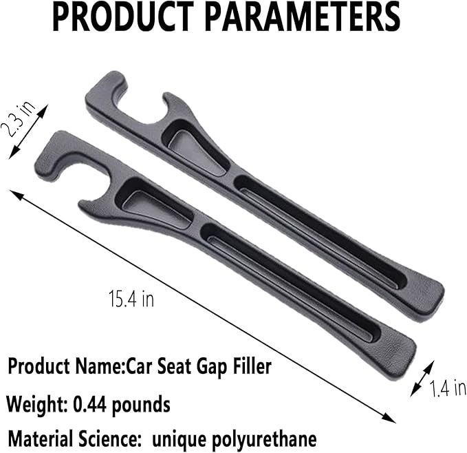 Car Seat Gap Filler, car in between seat catcher 2-Pack No-Drop Seat Side Gap Seam Filler Organizer, Universal filler between car seat and console (Black)