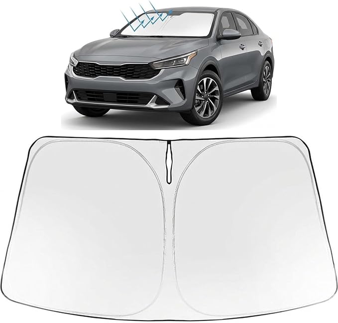 Proadsy Windshield Sun Shade for Kia K4 2025-2026 Foldable Front Sunshade Protector Sun Visor Blocks UV Rays Keep Car Cooler Accessories