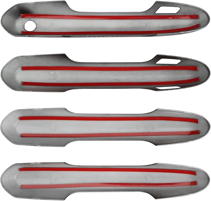 Exterior Door Handle Cover Compatible for 2019-2022 2023 2024 2025 Toyota Rav4 Accessories for Highlander 2024 2023 2022-2020 Handle Protectors with 4 Holes fo Auto Sensors (Glossy Black)