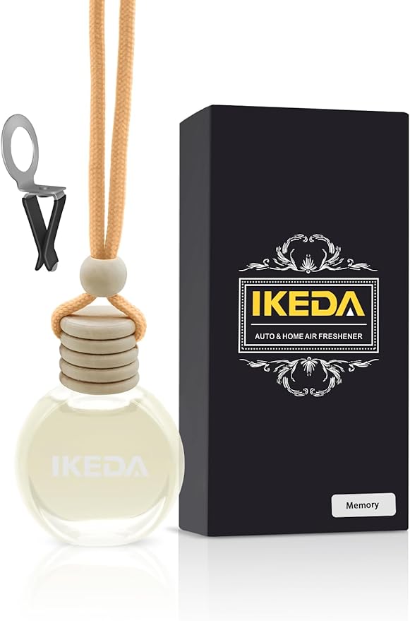 Ikeda Car Air Freshener: Hanging Car Smell Air Freshener | 10ml Hanging Car Perfume | Long Lasting Fragrance | Strong Scents Diffuser for Auto Home (Memory)