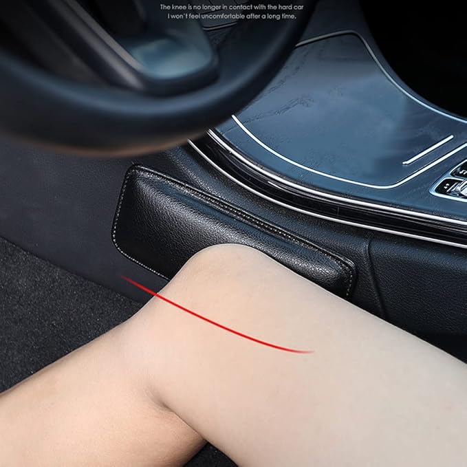 4 Pack Auto Center Console Elbow Leg Knee Pad, Leather Armrest Cover Cushion for SUV/Truck/Car, Universal Interior Accessories