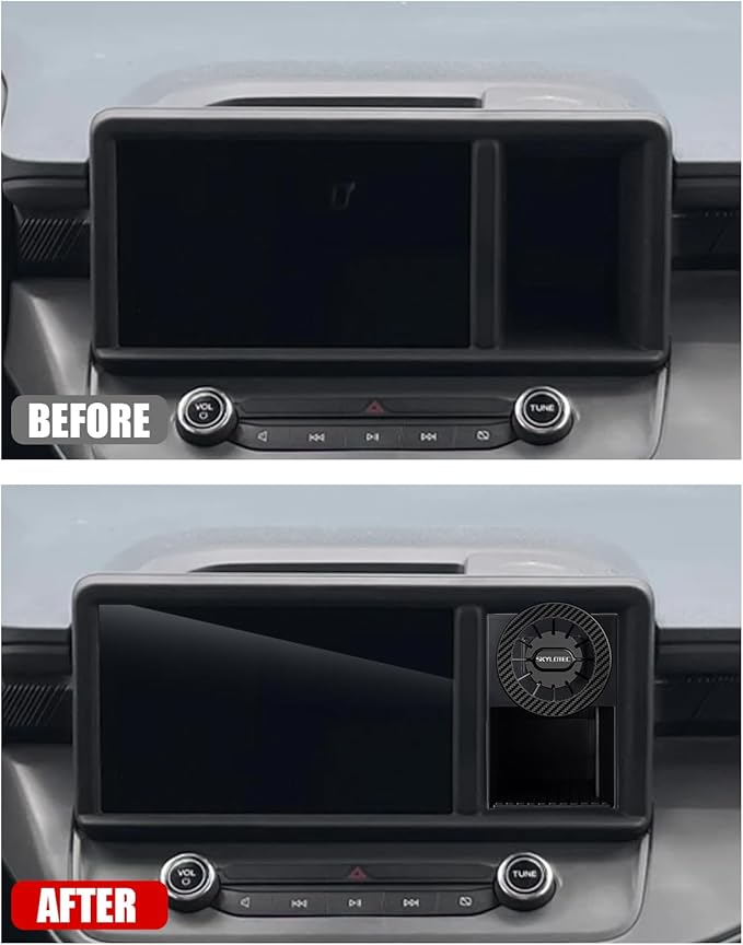 SKYLOTEC Magnetic Phone Holder Cubby Insert for Ford Maverick 2022 2023 2024 Accessories, Cell Phone Mount Storage Box Kit for MagSafe, Automobile Cradles Phone Base Not Block Air Vent