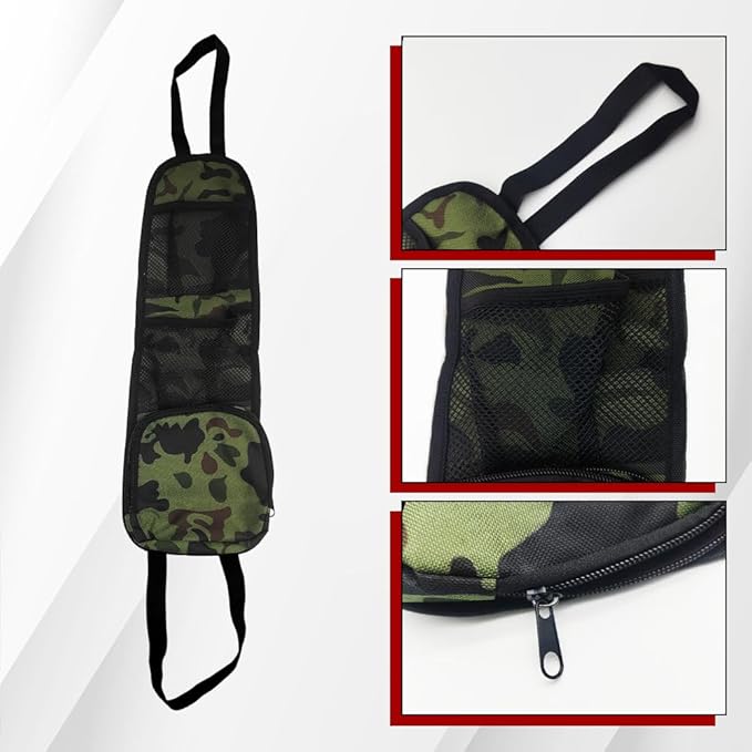 Car Seat Side Organizer, Seat Side Storage Pocket, Multifunctional Mesh Net Pocket, Car Multi-Pockets Backseat Organizer Side Hanging Bag for Storage Coins, Cell Phones, Glasses (Green, 1PCS)
