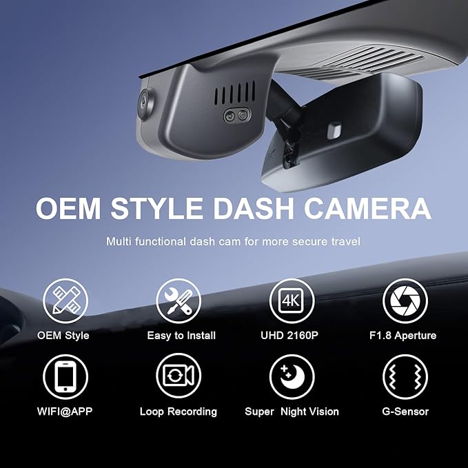 Mangoal Front 4K & Rear 1080p Dash Cam Custom fit for Mazda CX-50 2025 2026(Model B), UHD 2160P Video, Free App & WiFi, 128GB Card