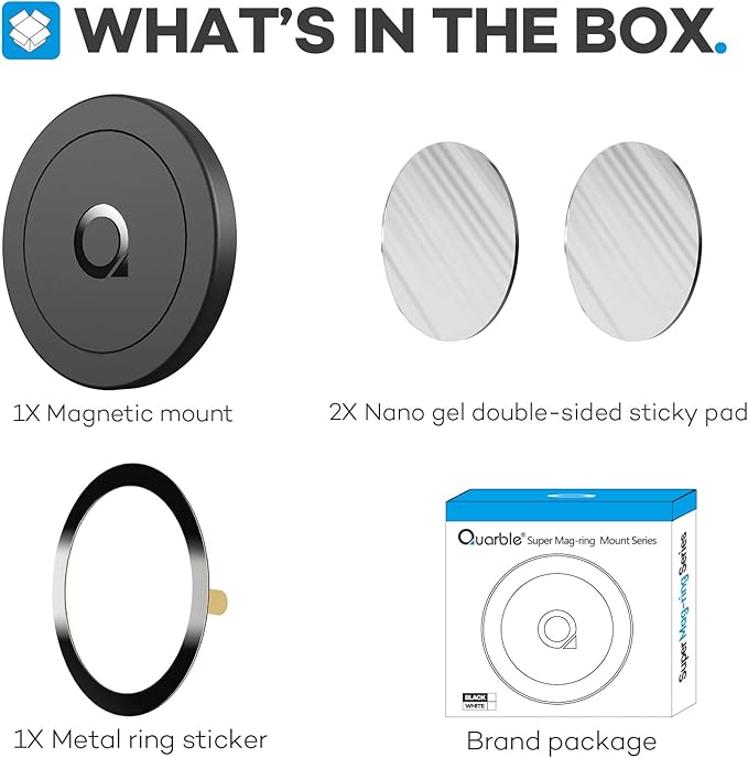 Sticky Magnetic Phone Mount Compatible with Magsafe 16 15 14 13 12 Pro Max Mini Car Mount and Wall Mount Soft Silicone Front