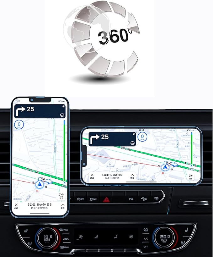 Designed for MagSafe Car Mount 12.3-inch for Toyota Grand Highlander Phone Holder 2026 Grand Highlander Hybrid Phone Mount,Get Two Holders for Driver and Passenger! 15W Fast Wireless Charging