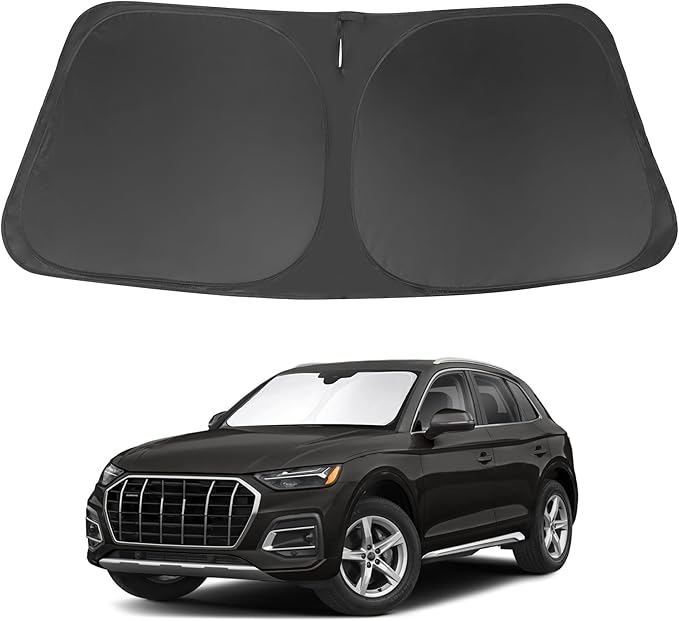Windshield Sun Shade Fit for 2018 2019 2020 2021 2022 2023 2024 2025 2026 Audi Q5 Accessories Front Window Sunshade Shield Blocker Keeps Car Cool