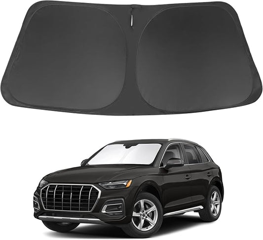 Windshield Sun Shade Fit for 2018 2019 2020 2021 2022 2023 2024 2025 2026 Audi Q5 Accessories Front Window Sunshade Shield Blocker Keeps Car Cool