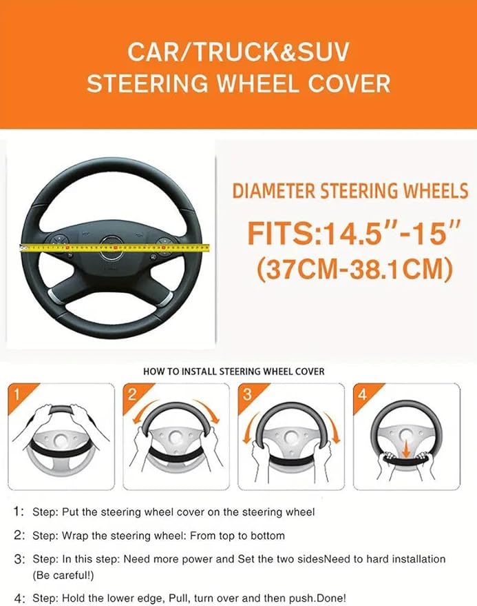 Elastic Stretch Steering Wheel Cover,Warm in Winter and Cool in Summer, Universal 15 inch, Microfiber Breathable Ice Silk, Anti-Slip, Odorless, Easy Carry (Blue)