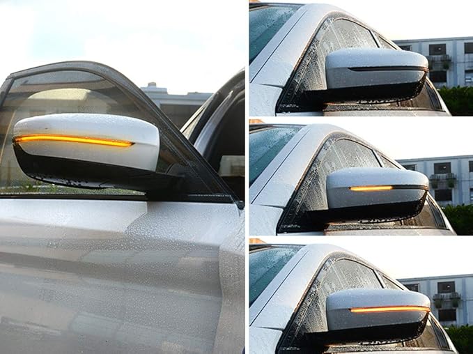 iJDMTOY Smoked Lens Dynamic Sequential Blink/Flow Full LED Side Mirror Turn Signal Light Assembly Kit Compatible with 2017-up BMW G30/G31 5 Series, 2016-2019 BMW G11 7 Series