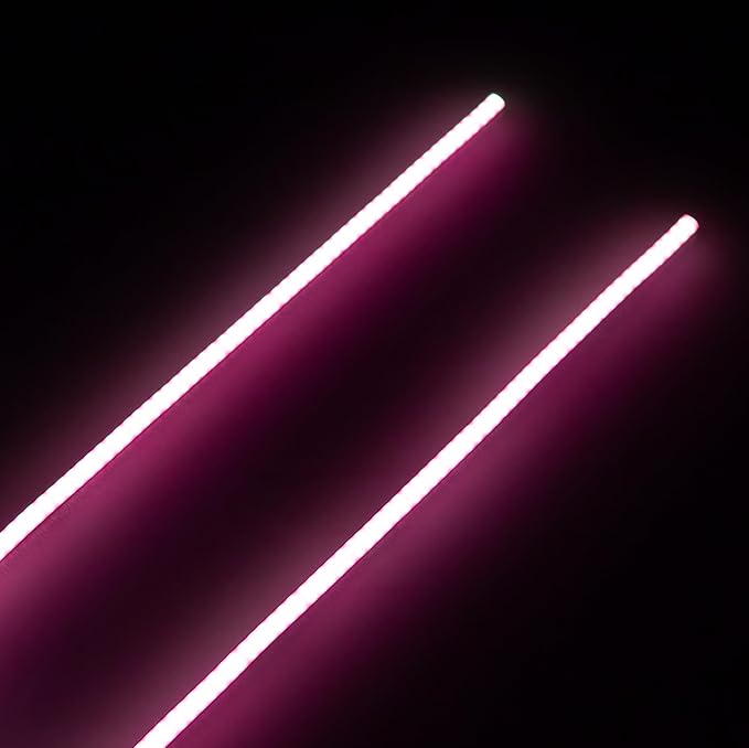 MEUS RACING RC LED Strip Colored Light Strip for TRX4M SCX24 1/24 1/18 RC Crawlers Upgrade (Pink)