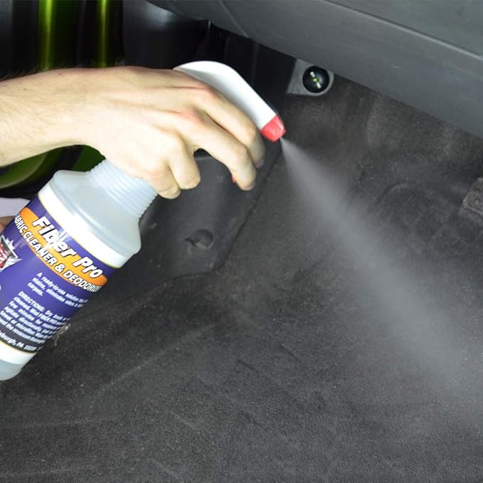 Detail King Fiber Pro Special Upholstery Fabric Cleaner and Auto Deodorizer - Car Seat Stain Remover - 32 Oz
