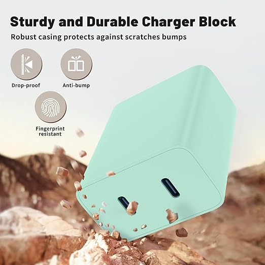 45W Dual Port Super Fast Charger with Long USB C to C Cable 10ft,Type C Wall Charger Block and Android Phone Charging Cord for Samsung Galaxy S26 Plus/S25 Ultra/S25+/S24+/S23+/S22+/S21/S20/Note 20/10+