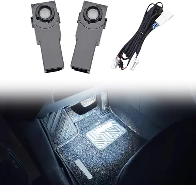 HIGH FLYING for Toyota RAV4 2019-2025 Car Accessories Under Dash Footwell Ambient LED Light Atmosphere Interior Light 1 Kit (White Lighted)