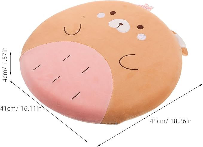 Memory Foam Car Seat Cushion and Lumbar Support Pillow, Non-Slip Back Support for Office Chair, Wheelchair, and Driving Comfort, Small Bear Design, Ergonomic Long Sitting Pad
