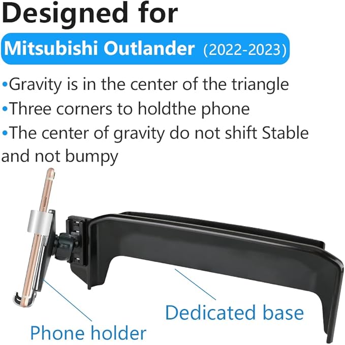 Car Phone Holder for Mitsubishi Outlander 2022 2023 2024 and Outlander PHEV 2023 2024 Auto Interior Accessories Best Cell Phones Mount Cellphone Mobile Cradle Charging Navigation Screen Bracket