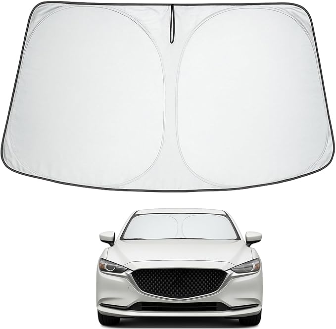 Proadsy 2026 Upgrade Front Windshield Sun Shade Foldable Sunshade Protector Custom Fit 2014-2021 Mazda 6 Sedan, Sport, Touring, Grand Touring, Reserve, Signature Accessories