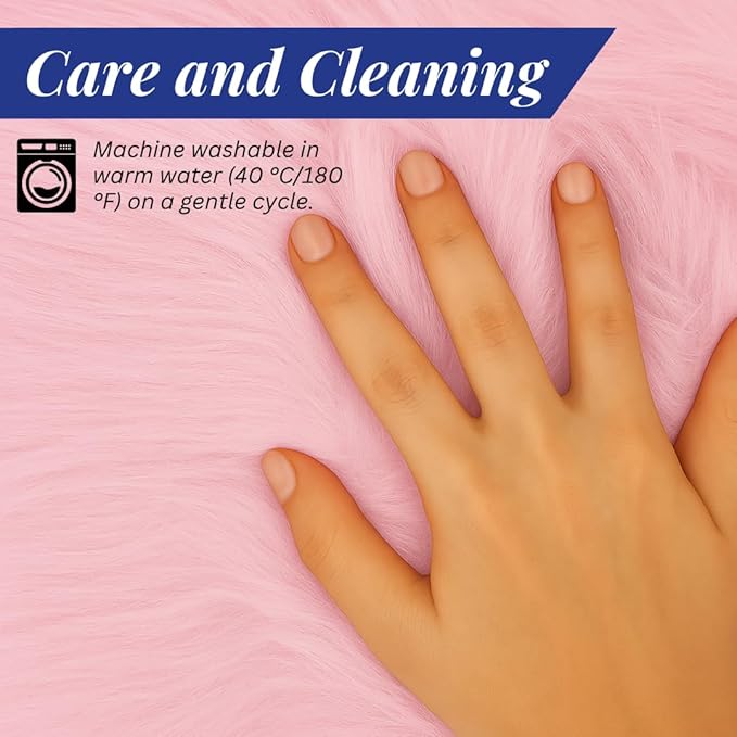 Andalus Brands Pure Australian Sheepskin Fluffy Car Center Console Cover, Luxurious Non-Shedding Furry Arm Rest Cover for Car, Versatile for All Seasons, Pink - (11.47" X 6.3")