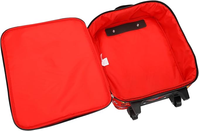 Bioworld Cars Lightning McQueen Kids' 4-Piece Travel Set With Suitcase, Duffle Bag, Toiletries Case, and Luggage Tag