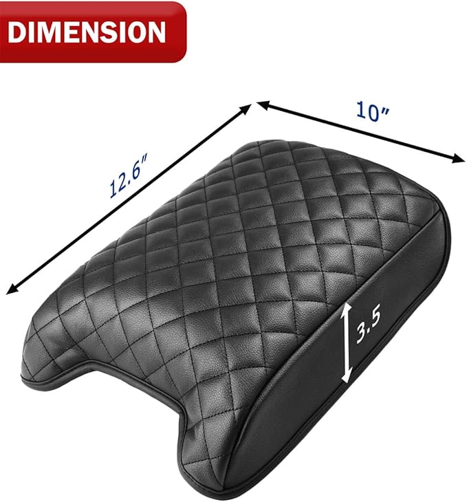Center Console Armrest Cover Pad for Acura RDX 2019-2024, Middle Console Lid Protector Accessories, Vinyl Leather Cushioning, Anti-scratch, Black
