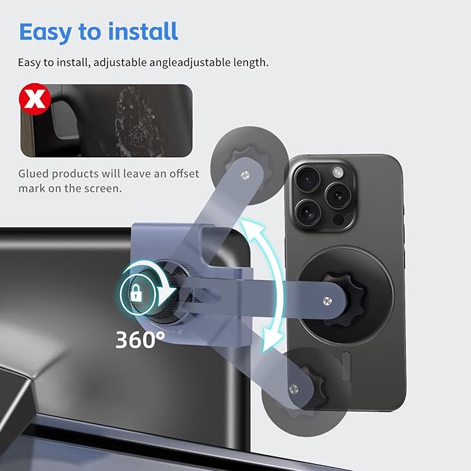 Phone Mount for Tesla Model 3Y Accessories 2024 2025,Touchscreen for Magsafe Magnetic Mobile Phone car Holder for iPhone 14/15/16 Pro Max Android Phones