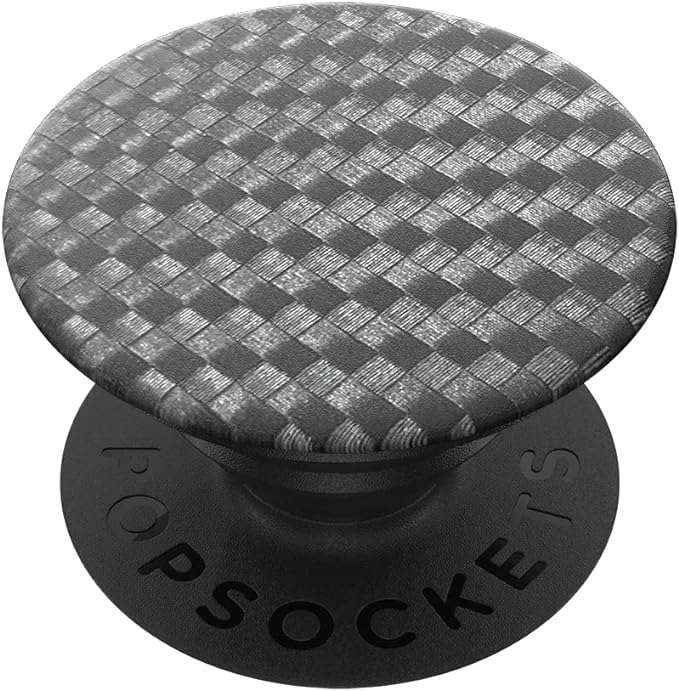 PopSockets Adhesive Phone Grip, Holder, Phone Stand, Black - Carbonite Weave