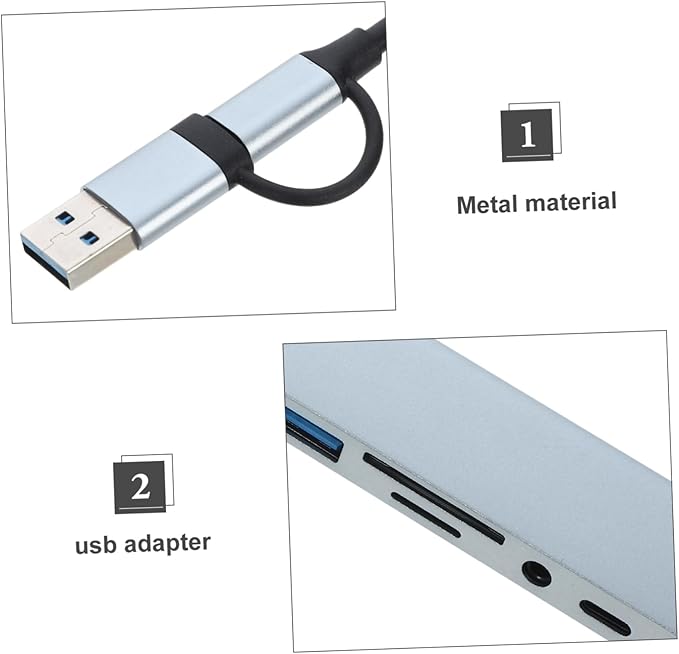 TEHAUX USB Hub Expander Type Connector for Laptops Fast Data Transfer for Printers Hard Drives and More No Driver Needed Portable Design