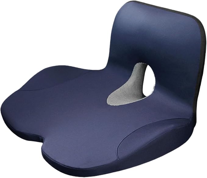 Chair Cushion - Car Seat Cushion with Back Support Pillow for Ergonomic Comfort, Non Slip with Memory Foam Relief, Lumbar Support Pad for Hips Women Men Office Travel Driving Home Car Use