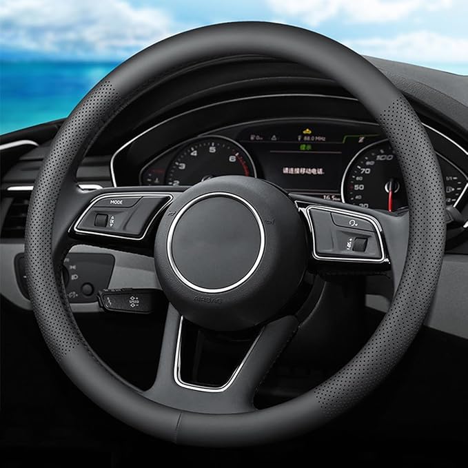 XHRING Car Steering Wheel Cover for Chevy Chevrolet Silverado 1500 2500 HD 3500HD Equinox Malibu Colorado Cruze Impala Traverse Spark Tahoe Trax Express Blazer Suburban Accessories 14 "1/2-15"