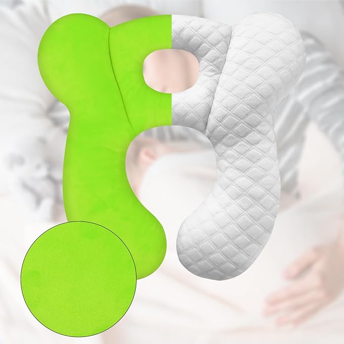 Baby Travel Pillow, Upgrade U-Shape Infant Pillow for Car Seat Pushchair and Stroller, Soft Comfortable Sleep Cushion for Kids Newborn and Toddler -Light Green