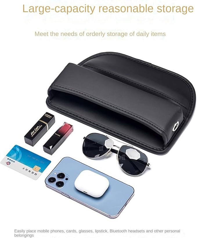 2 Pack Car Seat Gap Filler Organizer,Premium Leather Console Organizer Interior Accessories for Phone,Sunglasses,Keys, and Small Items, Universal Fit for Car, SUV and Truck