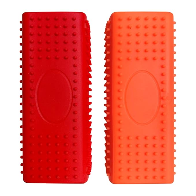 2pcs Pet Hair Remover, Dog Cat Block Roller Cleaner, Car Carpet Cleaner Brush for Small Animals, Pet Hair Removal Tool for Interior, Furniture, Sofa, Car Seat (Orange+Red)