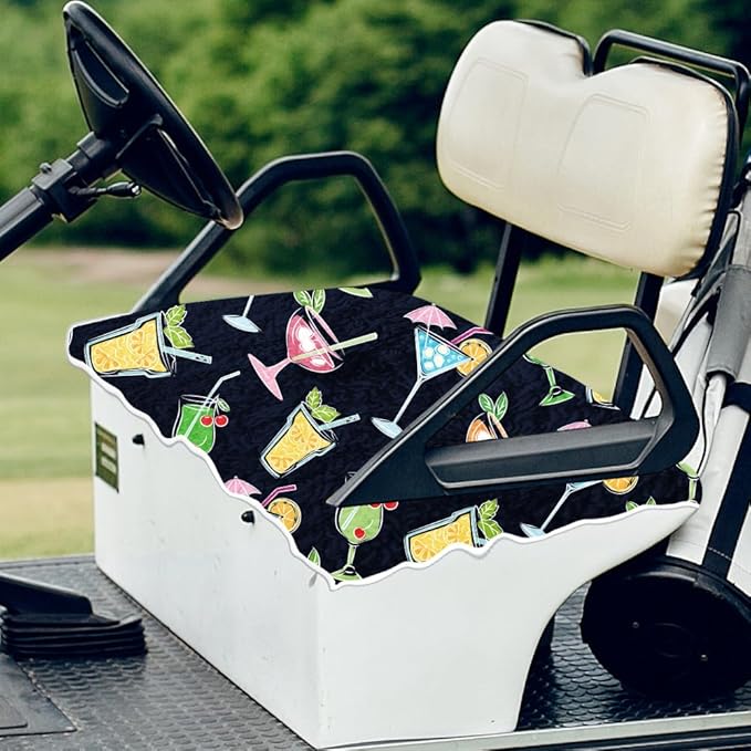 ORIGACH Cocktail Golf Cart Seat Covers, Comfortable Cooling Golf Cart Blanket Towel, 100% Microfiber, Fits EZGO, Club Car, and More 2-Seat Golf Carts, 51x31inch