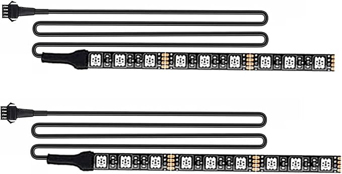 2Pcs 9LEDs Motorcycle LED Light Strips- RGB Multi-Color Accent Glow Neon Ground Effect Lights lamp for Motorcycle led Light Kits,ATV Car Golf cart LED Underglow Strip Lights