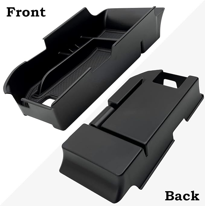 Compatible with Camry XLE or XSE 2018-2021 2022 2023 2024 & Camry LE SE 2020-2023 2024 Center Console Organizer Tray Accessories, Fit Dual USB Ports（not for 9th 2024 2025 Camry） (Black)