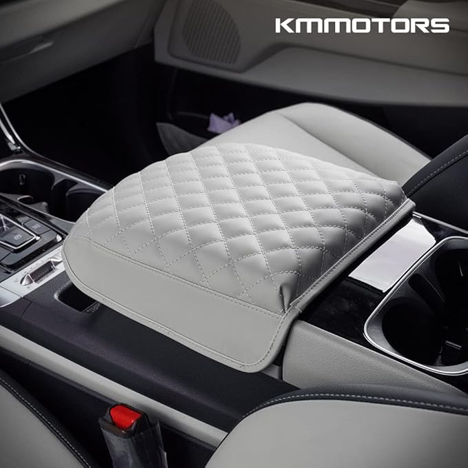 KMMOTORS Carnival KA4 2020-2025 Center Console Cover, Armrest Cushion, Console Protector, Carnival Accessories (Carnival KA4, Light Gray)