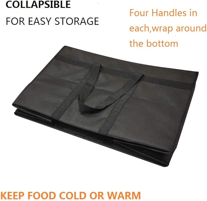 XXL-Larger Insulated Cooler Bags with Zipper Closure,Reusable Grocery Shopping Bags Keep Food Hot or Cold,Collapsible lunch bag,Grocery Transport,23"W x 15"H x 14"D