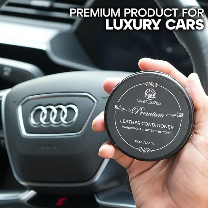 Premium Leather Conditioner for Leather Products – Leather Cleaner and Conditioner for Shoes,Bags,car Interior, Sofa,Purses,Boots,Belts, 3.40oz, Leather Balm