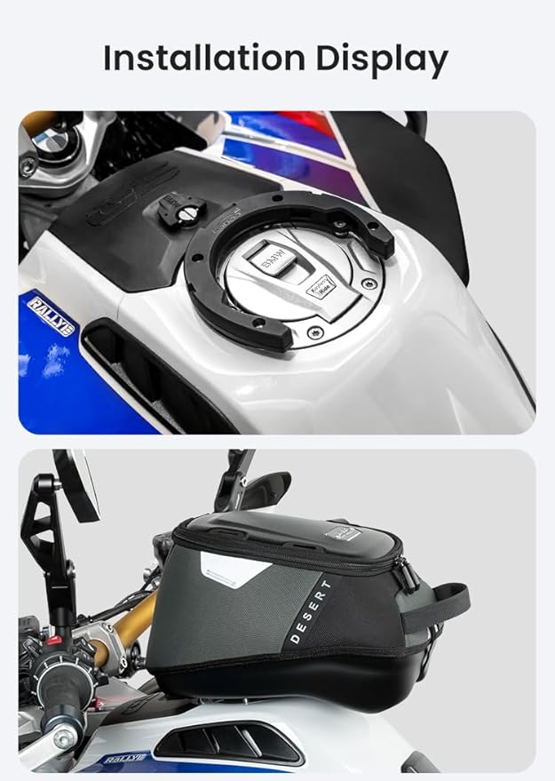 Loboo Motorcycle Tank Bag Expandable Motorcycle Bag, Magnetic Suction Quick Release ，Compatible With CFMOTO 400GT 450SR 450NK 650 GT 700CL-X 800MT 800NK