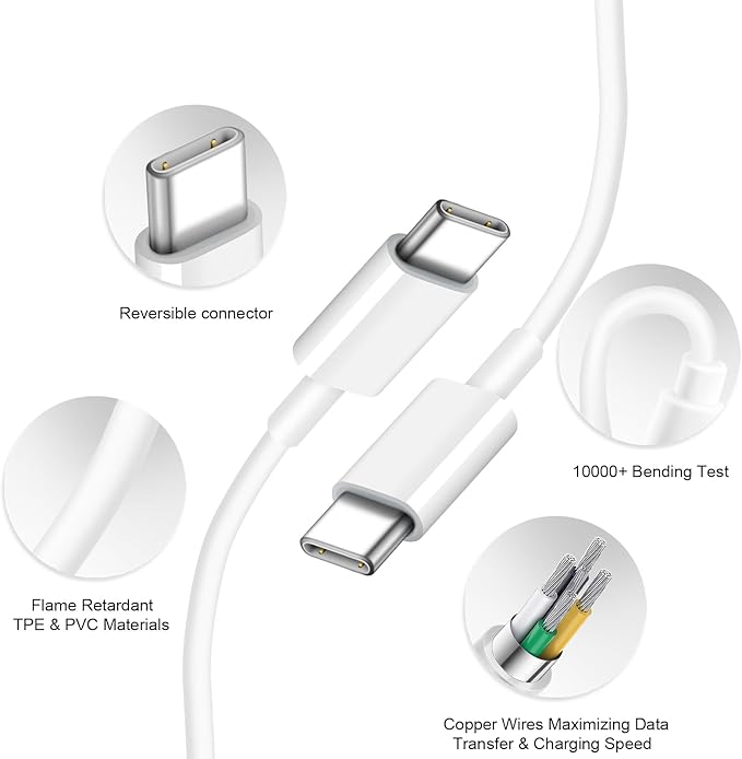 iPhone 17 16 15 Charger Fast Charging 2+2Pack 20W USB C Wall Charger with 6FT Fast Charging Cable Compatible with iPhone 17/17 Air/17 Pro/17 Pro Max/iPhone 16/15 Series, iPad Pro/AirPods