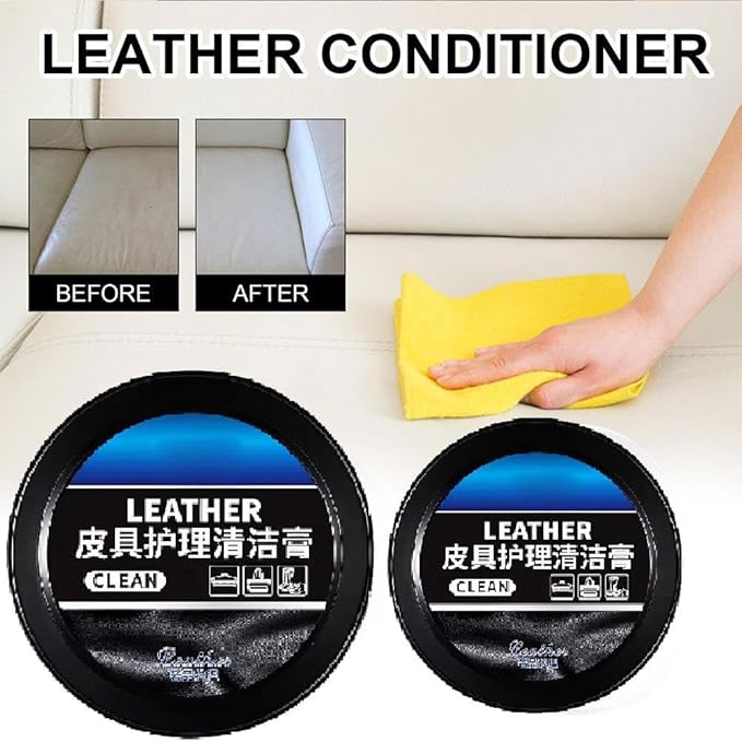 Leader Cleaning and Care Cream & Cleaning Paste for Leather Care,Automotive Interior Leather Cleaning Cream,Car Leather Conditioner Oil Paste,Leather Repair Kit for Car,Furniture,Cleaning Care Balm