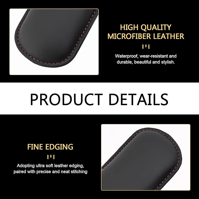 WZP 2PCS Car Door Armrest Pads, Soft Leather+Memory Foam Car Knee Pads, Arm Rest Elbow Cushion with One-Piece Molding, Universal Car Interior Accessories for Arm Support Protect (Black)