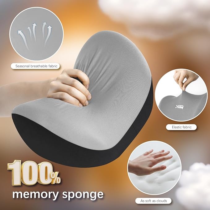 2Pcs Car Neck Pillow, Ultra Comfortable Car Headrest, Ergonomic Car Headrest Pillow, Relieve Driving Fatigue and Maintain Correct and Comfortable Sitting Posture, Suitable for Driving (Grey)