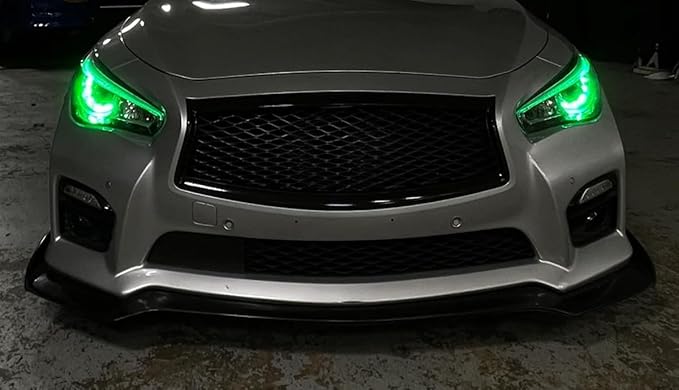 iJDMTOY RGBW Multicolor LED Circuit Board Front Lamp Ambient Accent Lighting Kit Compatible with Infiniti 2014-2021 Q50, Control by Smartphone
