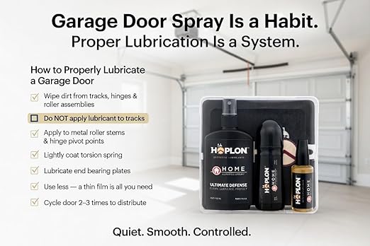 Hoplon Home Kit — Door Hinge Lubricant & Garage Door Maintenance Kit, Hinge Oil, Lock Lubricant & Squeaky Door Fix, Complete Home Lubricant Set with 3 Applicators, Made in USA