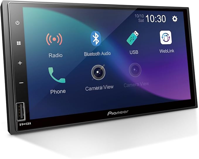 Pioneer DMH-S110EX 7" Double-Din Digital Multimedia Receiver - Built in Bluetooth, Smartphone Integration, Touchscreen, Rear Camera Input