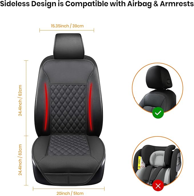 Universal Seat Cushion, Comfortable Seat Cover with Full Back Support in Winter (Large)