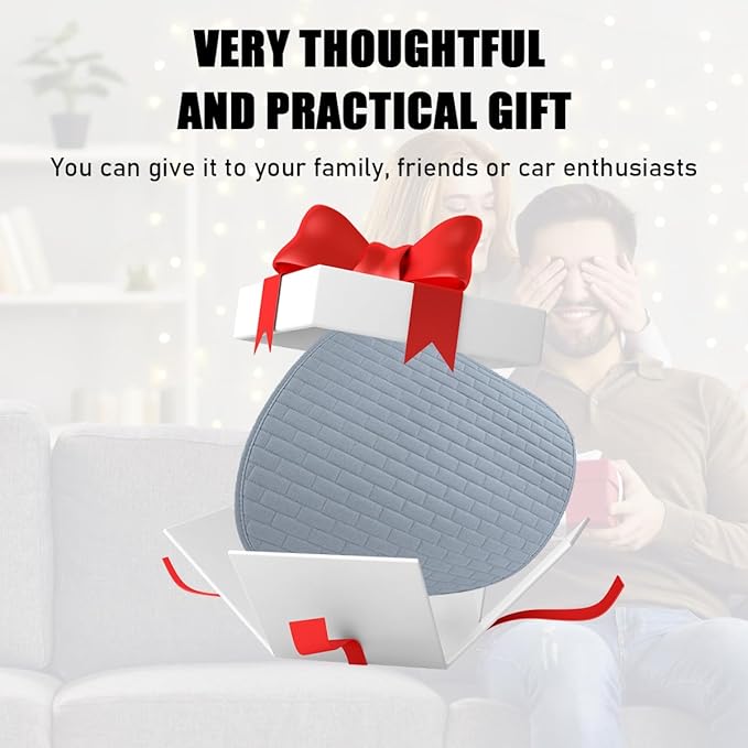 2PCS Car Seat Bottom Cover Pad, Breathable Auto Front Seat Button Cushion Mat with Pocket, Soft Comfortable Vehicle Seat Protector Pad, Universal Truck SUV Car Accessories (Gray)