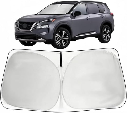 Windshield Sun Shade for Nissan Rogue 3rd Gen Accessories Window Sunshade Fit 2026 2025 2024 2023 2022 2021 Nissan Rogue(Not for Rogue Sport) Front Window Shade Sun Visor Blocks UV Keep Car Cooler