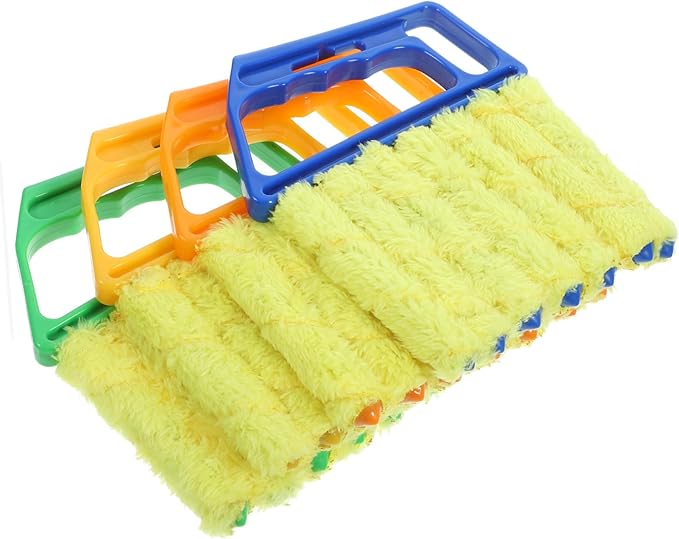 Ipetboom 8pcs Blinds Cleaner Duster Tool Compact Window Blinds Cleaning Brush Washable Duster for Air Conditioner Vents Efficient Dust Removal for Tight Spaces Lightweight Design